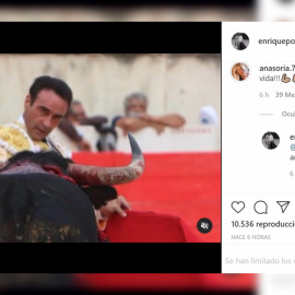 Enrique Ponce dedica su último y prestigioso premio a Ana Soria