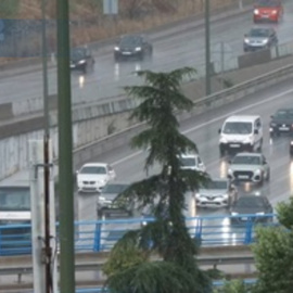 Fuerte lluvia en Madrid