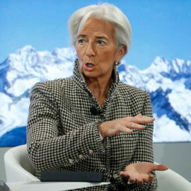 Christine Lagarde durante su intervención en Davos. | REUTERS (RUBEN SPRICH)
