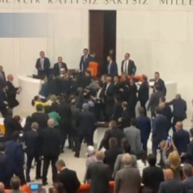 Parlamentarios turcos se enfrentan a golpes durante una sesión de la Asamblea Nacional