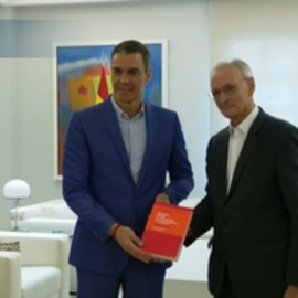 Pedro Sánchez se reúne con el presidente del Consejo Económico y Social (CES), Antón Costas