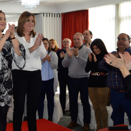 Susana Díaz durante un acto este sábado en Palencia / ÓSCAR GUTIÉRREZ