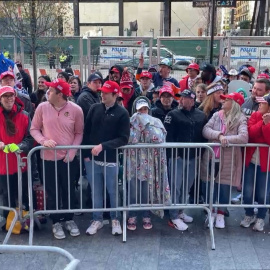 Donald Trump celebra un mitin político en la ciudad de Nueva York
