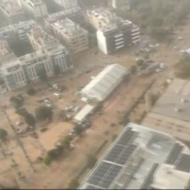 Imágenes aéreas del área metropolitana de Valencia completamente anegada