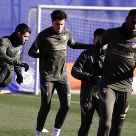 El Atlético de Madrid se entrena pensando en la UE Cornellà