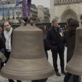 Notre Dame recibe la campana olímpica de París 2024