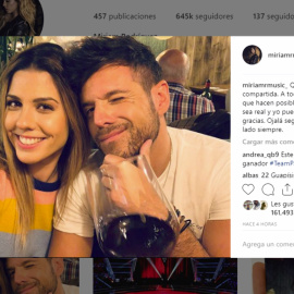 Pablo López y Miriam se piropean en Instagram