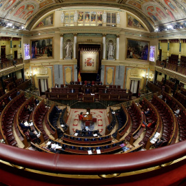  Vista del hemiclo del Congreso de los Diputados durante el Pleno para aprobar una nueva prórroga del estado de alarma. EFE/Mariscal