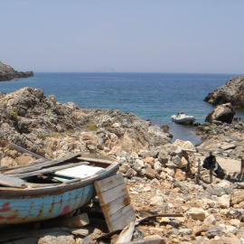 La costa frente a la que se produjo el naufragio de Antikitera.