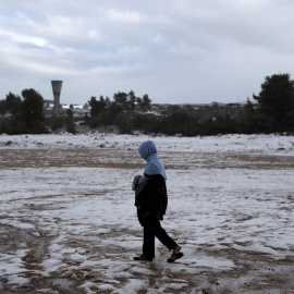 Así amanecía el campo de refugiados de Ritsona, en el norte de Atenas. REUTERS/Alkis Konstantinidis