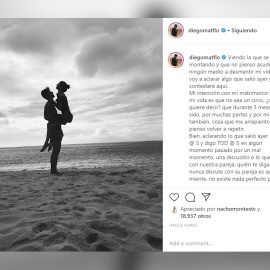 Diego Matamoros defiende su amor y su matrimonio con Estela Grande