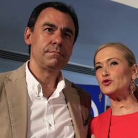 La presidenta de la Gestora del PP de Madrid, Cristina Cifuentes, y el vicesecretario de Organización nacional, Fernando Martínez-Maíllo, en una imagen de archivo. EFE