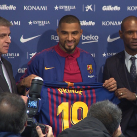 El FC Barcelona presenta a su nuevo fichaje Kevin-Prince Boateng