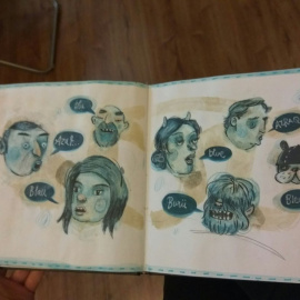 Ilustración del cuaderno encontrado en Lavapiés.