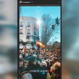 María Pombo acude a la manifestación por la unidad de España 
