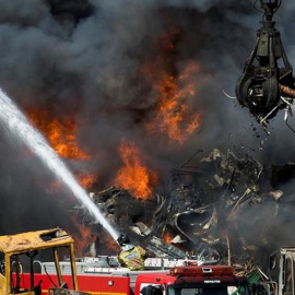 Incendio en Los Arcornocales en 2018.- EFE