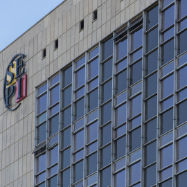 El logo de la Sociedad Estatal de Participaciones Industriales (SEPI), en su sede en Madrid. FOTO: SEPI