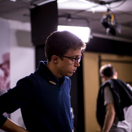 Íñigo Errejón en la redacción de 'Público', el viernes 3 de enero de 2017. JAIRO VARGAS