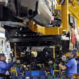  Imagen de archivo de la planta de Almussafes (Valencia) de Ford España. (EFE)