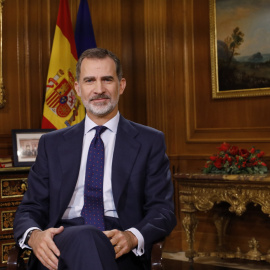 El rey Felipe VI durante su último mensaje de Navidad. CASA REAL