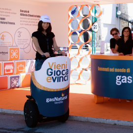 Stand en la Feria del Levante de Gas Natural Vendita, una de las filiales de la energética española en Italia.