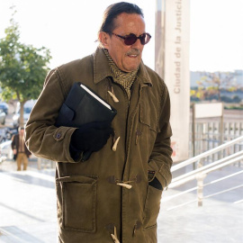 El exalcade de Marbella Julián Muñoz a su llegada a la Ciudad de la Justicia de Málaga para declarar por supuestas irregularidades urbanísticas a través de la firma de dos convenios con la sociedad Lorcrimar. EFE/Archivo/Carlos Díaz