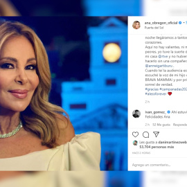 Ana Obregón agradece el apoyo recibido tras presentar las Campanadas