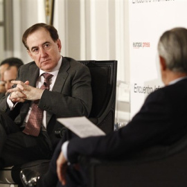El presidente de Mapfre, Antonio Huertas, en un desayuno informativo. E.P.