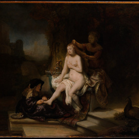 The toilet of Bathsheba (1643) de Rembrandt, una de las obras  divulgadas por el Met de Nueva York.