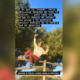 Tamara Gorro comienza la semana poniéndose en forma