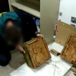 Devueltos a España dos relieves visigodos robados en 2004