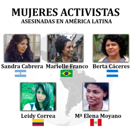 Recordamos a las activistas latinoamericanas asesinadas por defender sus derechos
