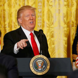 Donald Trump durante su conferencia de prensa. | KEVIN LAMARQUE (REUTERS)