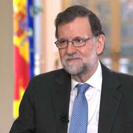 Rajoy durante una entrevista en TVE