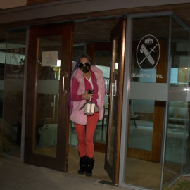 Leticia Sabater guarda silencio tras salir del cuartel de la Guardia Civil