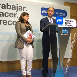 Ignacio Diego, presidente del PP cántabro en una comparencia. EUROPA PRESS