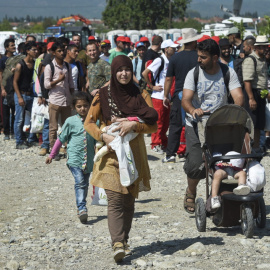 Fotografía de archivo de refugiados en España. EFE