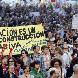 Foto de archivo de una huelga en educación / EFE