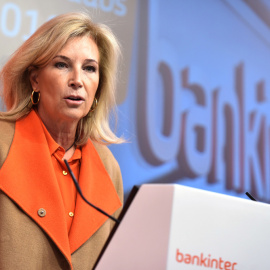 La consejera delegada de Bankinter, María Dolores Dancausa, en la presentación de los resultados del banco en 2016. EFE