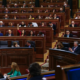 Momento de una de las votaciones durante el pleno del Congreso de los Diputados. EFE/J.P. Gandul