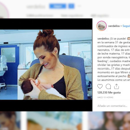Verdeliss celebra los avances de su hija Miren en el hospital