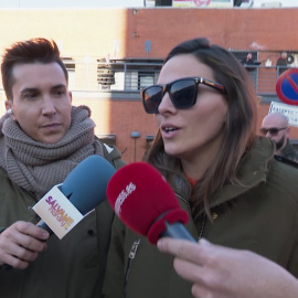 Irene Rosales, muy emocionada al separarse de sus hijas