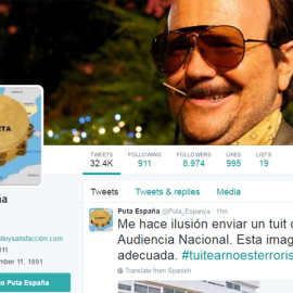 Perfil en Twitter de Puta España