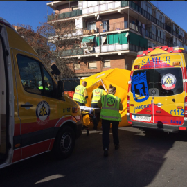 Una mujer muerta tras una explosión de gas que podría ser provocada.Emergencias Madrid