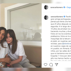 Emotiva felicitación de Sara Carbonero a Isabel Jiménez