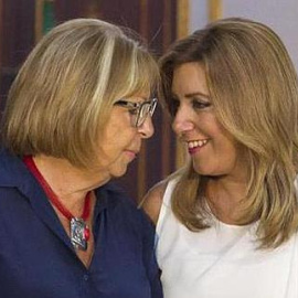 Adelaida de la Calle, consejera de Educación y Susana Díaz en una foto de archivo / EFE