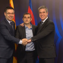 Valverde renueva su compromiso con el Barça