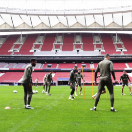 Entrenamiento del Atlético de Madrid en el Wanda Metropolitano