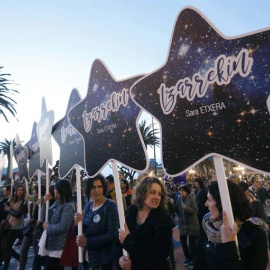 Marcha en apoyo a Sara Majarenas en San Sebastián. EFE/Juan Herrero