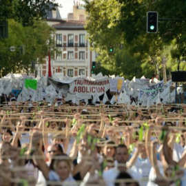 Manifestación de PACMA en contra de la tauromaquia/PACMA